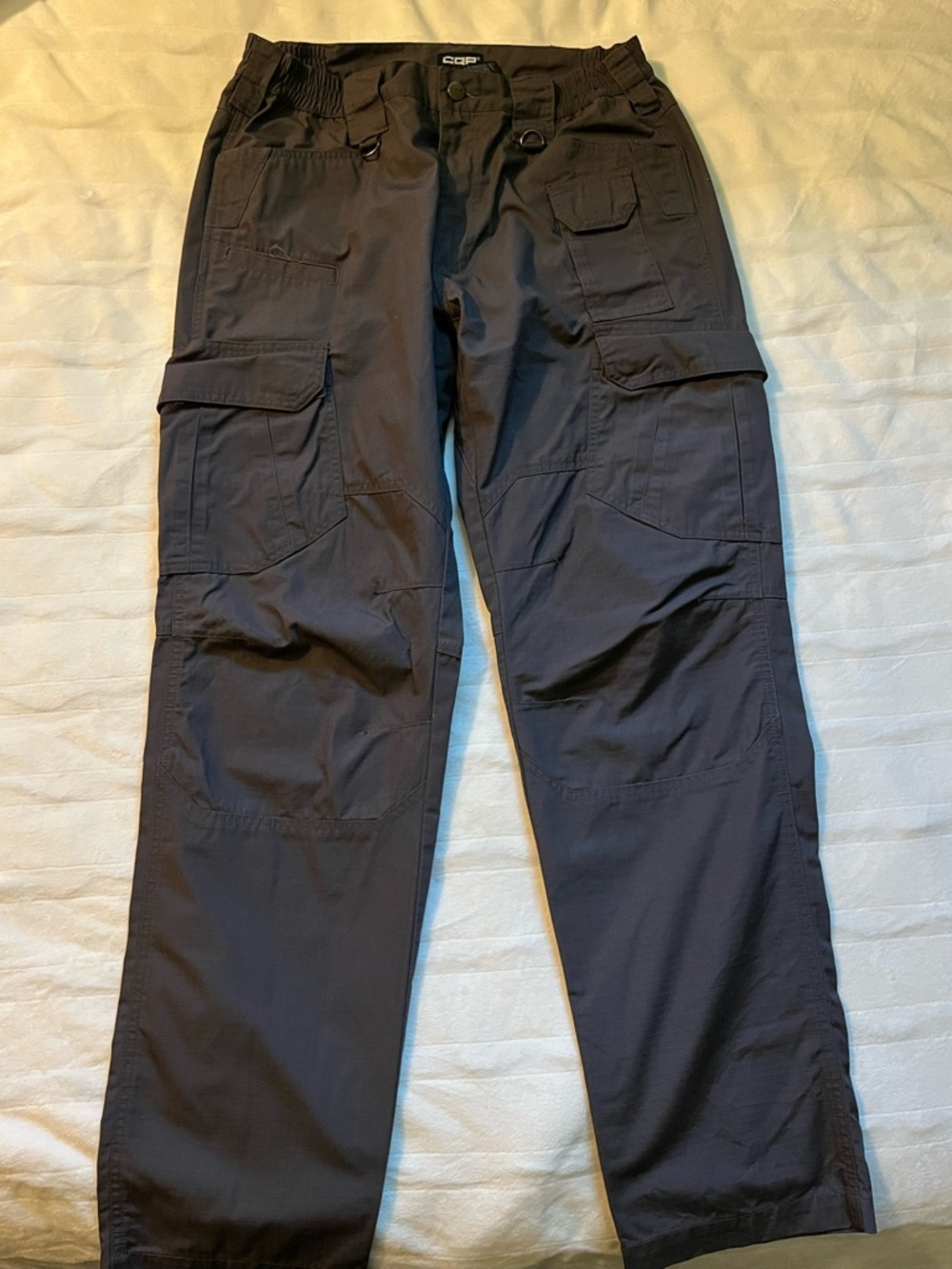 CQR Men's Black Cargo Pants with Multi-Pocket Utility Design
